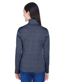 Devon & Jones Women's Newbury Mélange Fleece Quarter-Zip Pullover DG798W