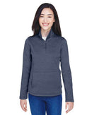 Devon & Jones Women's Newbury Mélange Fleece Quarter-Zip Pullover DG798W