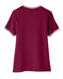 Devon & Jones Women's CrownLux Performance® Plaited Tipped V-Neck Shirt DG20CW