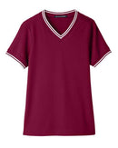 Devon & Jones Women's CrownLux Performance® Plaited Tipped V-Neck Shirt DG20CW