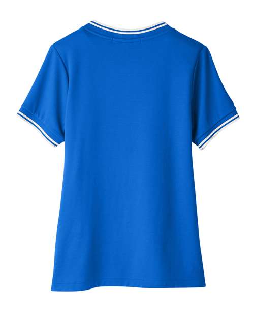Devon & Jones Women's CrownLux Performance® Plaited Tipped V-Neck Shirt DG20CW