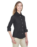 Devon & Jones Women's Perfect Fit™ Three-Quarter Sleeve Stretch Poplin Dress Shirt DP625W