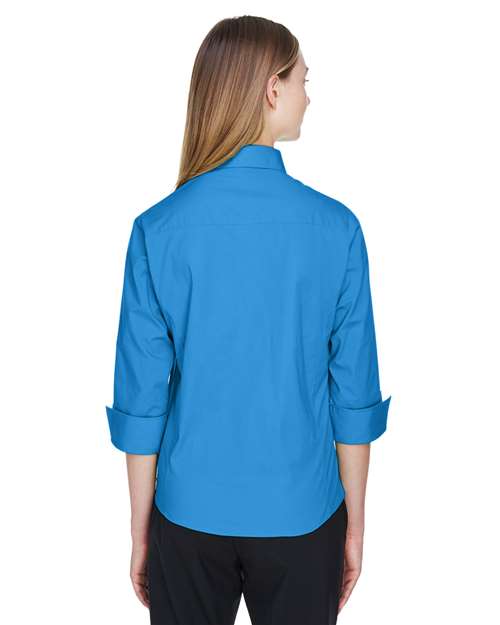Devon & Jones Women's Perfect Fit™ Three-Quarter Sleeve Stretch Poplin Dress Shirt DP625W