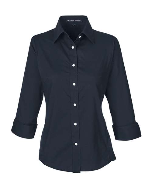 Devon & Jones Women's Perfect Fit™ Three-Quarter Sleeve Stretch Poplin Dress Shirt DP625W