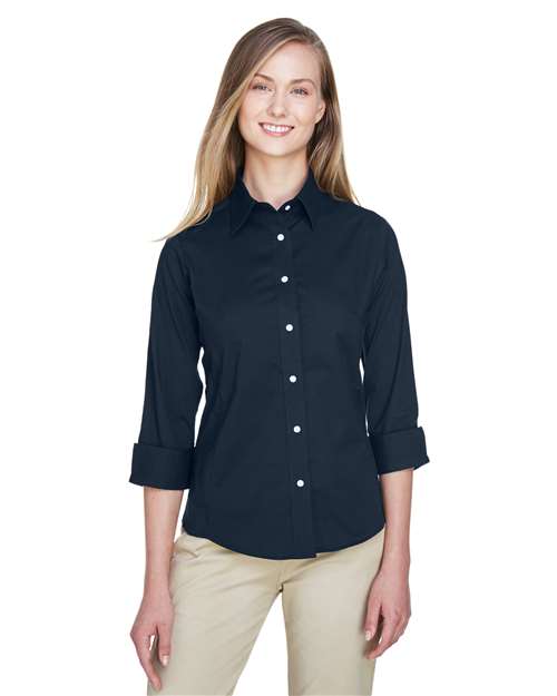 Devon & Jones Women's Perfect Fit™ Three-Quarter Sleeve Stretch Poplin Dress Shirt DP625W