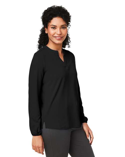Devon & Jones Women's Raleigh Half-Placket Knit Top DP122W