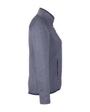 CORE365 Women's Venture Heathered Stripe Full-Zip CE72W