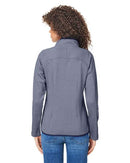 CORE365 Women's Venture Heathered Stripe Full-Zip CE72W