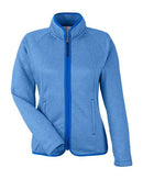 CORE365 Women's Venture Heathered Stripe Full-Zip CE72W