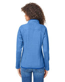CORE365 Women's Venture Heathered Stripe Full-Zip CE72W