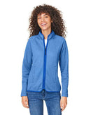 CORE365 Women's Venture Heathered Stripe Full-Zip CE72W