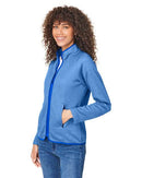 CORE365 Women's Venture Heathered Stripe Full-Zip CE72W
