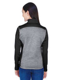 Devon & Jones Women's Newbury Colorblock Mélange Fleece Full-Zip Jacket DG796W