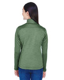 Devon & Jones Women's Newbury Colorblock Mélange Fleece Full-Zip Jacket DG796W
