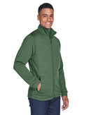 Devon & Jones Newbury Colorblock Mélange Fleece Full-Zip jacket DG796