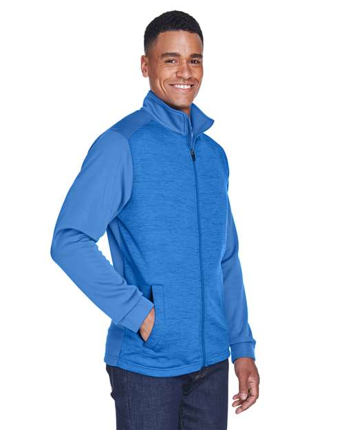 Devon & Jones Newbury Colorblock Mélange Fleece Full-Zip jacket DG796