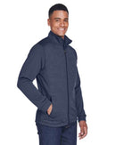 Devon & Jones Newbury Colorblock Mélange Fleece Full-Zip jacket DG796