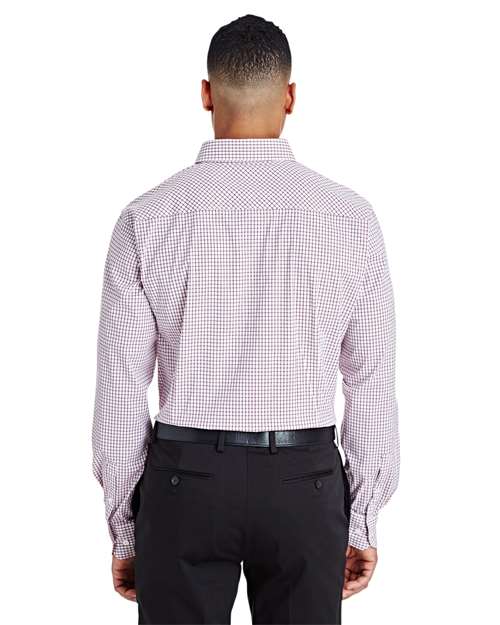 Devon & Jones CrownLux Performance® Micro Windowpane Woven Dress Shirt DG540
