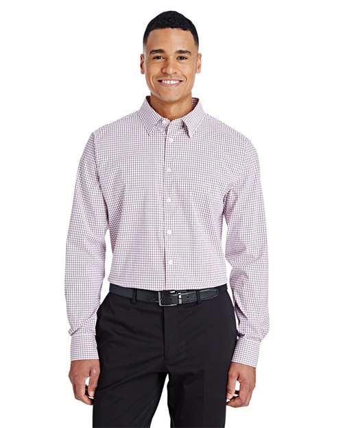Devon & Jones CrownLux Performance® Micro Windowpane Woven Dress Shirt DG540