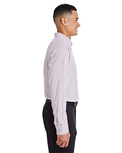 Devon & Jones CrownLux Performance® Micro Windowpane Woven Dress Shirt DG540