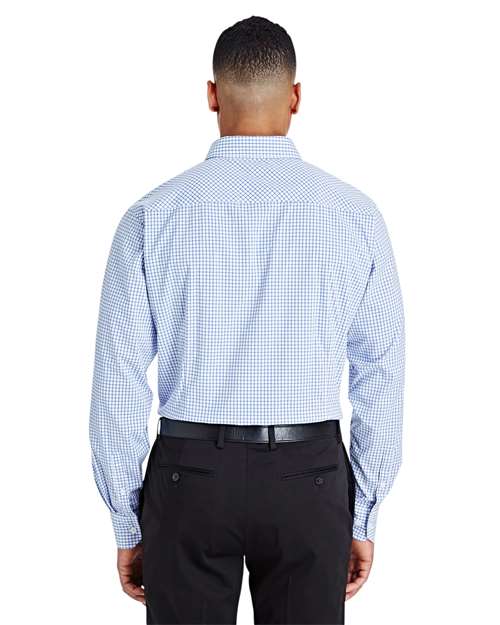 Devon & Jones CrownLux Performance® Micro Windowpane Woven Dress Shirt DG540