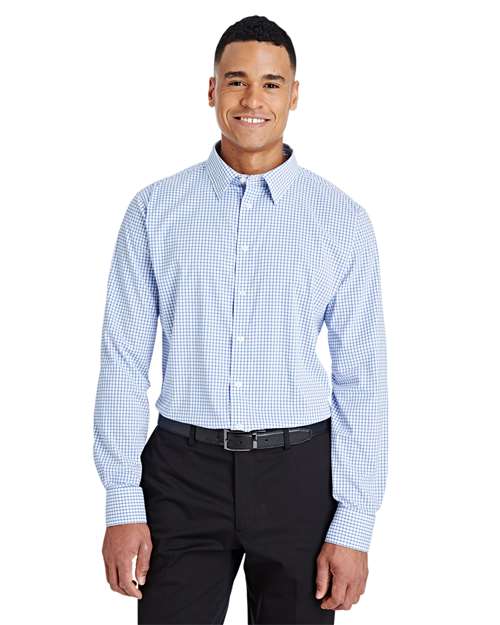 Devon & Jones CrownLux Performance® Micro Windowpane Woven Dress Shirt DG540