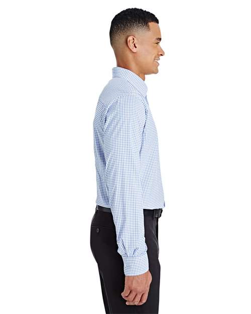 Devon & Jones CrownLux Performance® Micro Windowpane Woven Dress Shirt DG540