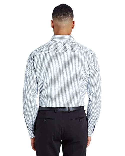 Devon & Jones CrownLux Performance® Micro Windowpane Woven Dress Shirt DG540