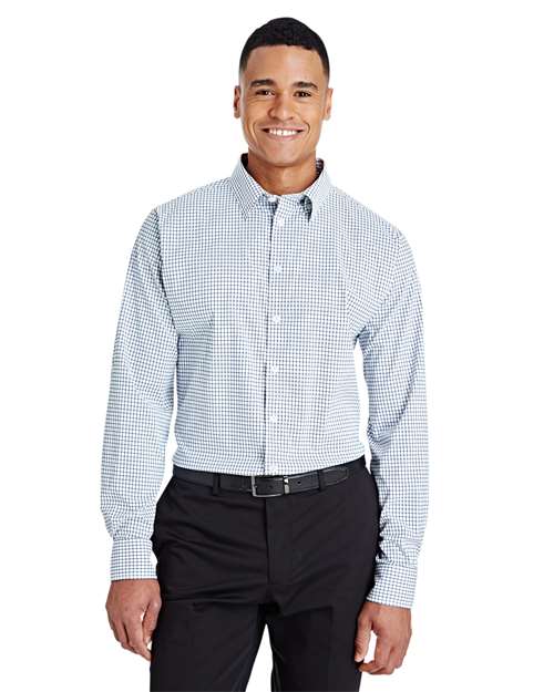 Devon & Jones CrownLux Performance® Micro Windowpane Woven Dress Shirt DG540