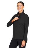 Devon & Jones Women's CrownLux Performance® Windsor Welded Quarter-Zip Pullover DG410W
