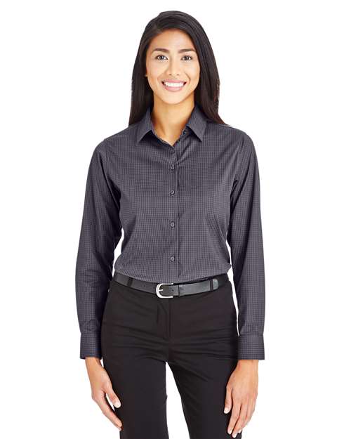 Devon & Jones Women's CrownLux Performance® Tonal Mini Check Woven Dress Shirt DG535W