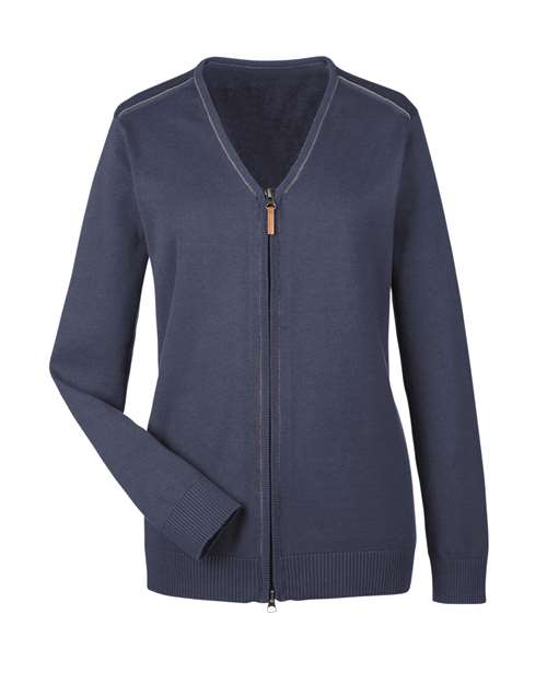 Devon & Jones Women's Manchester Fully-Fashioned Full-Zip Cardigan Sweater DG478W