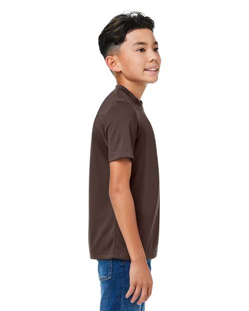 Team 365 Youth Zone Performance Mesh T-Shirt TT15Y - Sport Dark Brown