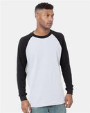 Bayside USA-Made Heavyweight Waffle Knit Thermal Raglan T-Shirt 8211