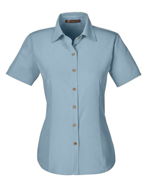 Harriton Women's Barbados Textured Camp Shirt M560W