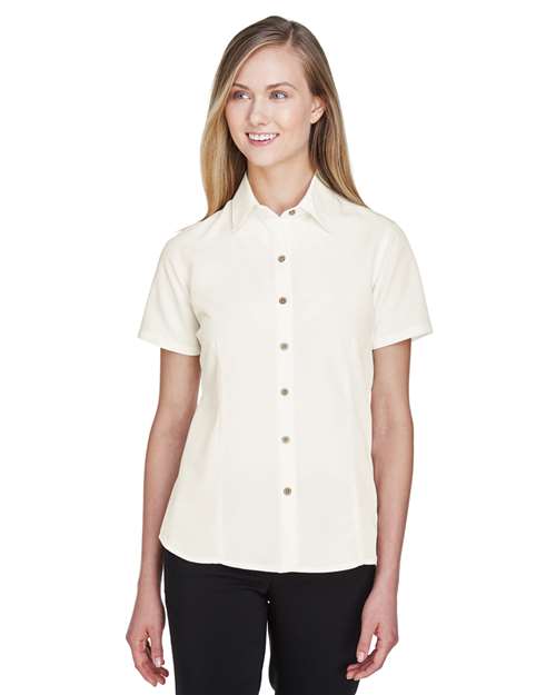 Harriton Women's Barbados Textured Camp Shirt M560W