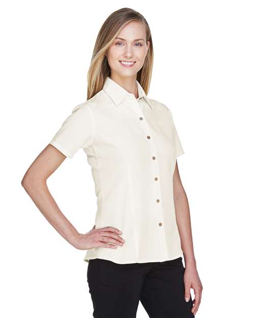 Harriton Women's Barbados Textured Camp Shirt M560W