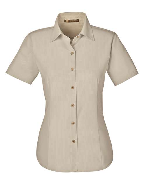 Harriton Women's Barbados Textured Camp Shirt M560W