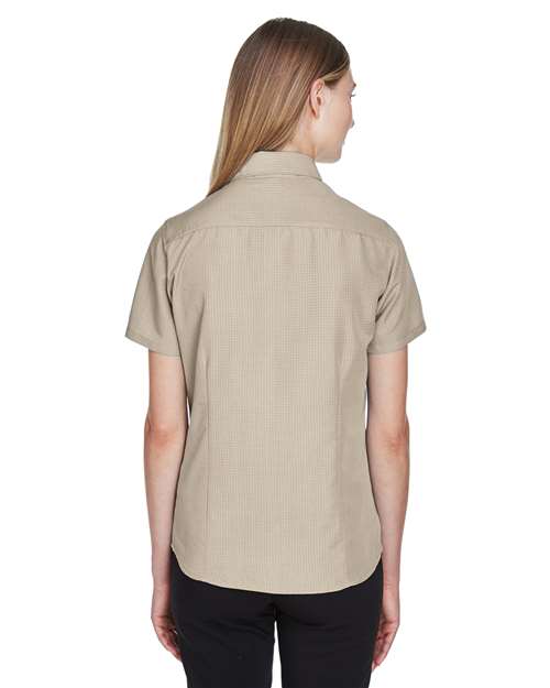 Harriton Women's Barbados Textured Camp Shirt M560W