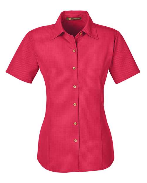 Harriton Women's Barbados Textured Camp Shirt M560W