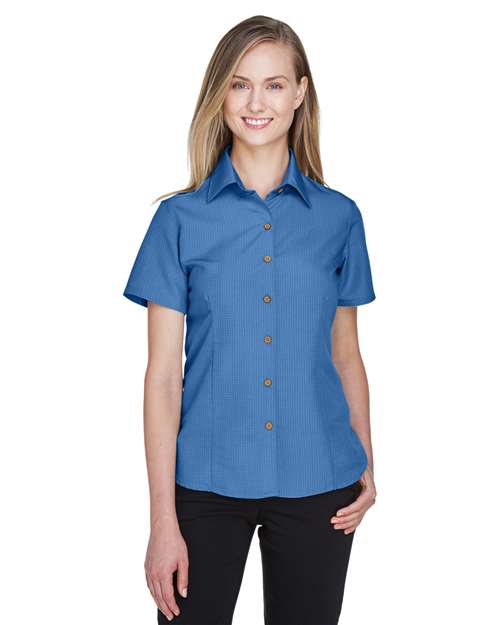 Harriton Women's Barbados Textured Camp Shirt M560W