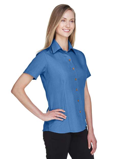Harriton Women's Barbados Textured Camp Shirt M560W