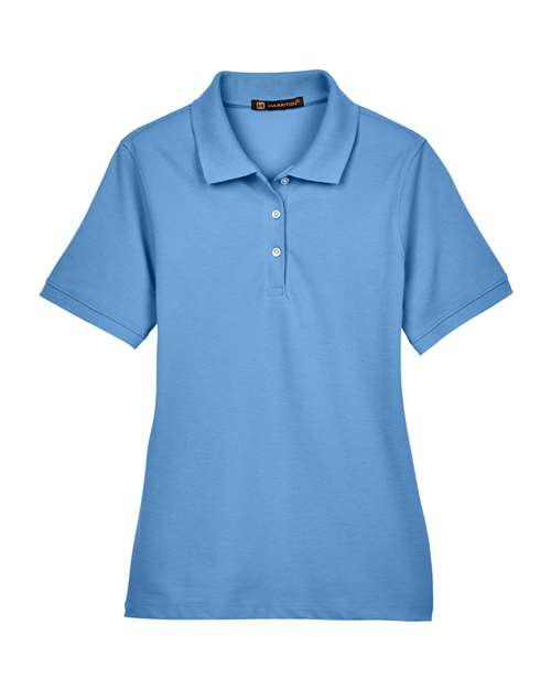 Harriton Women's Easy Blend Polo M265W - Light College Blue