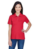 Harriton Women's Easy Blend Polo M265W - Red