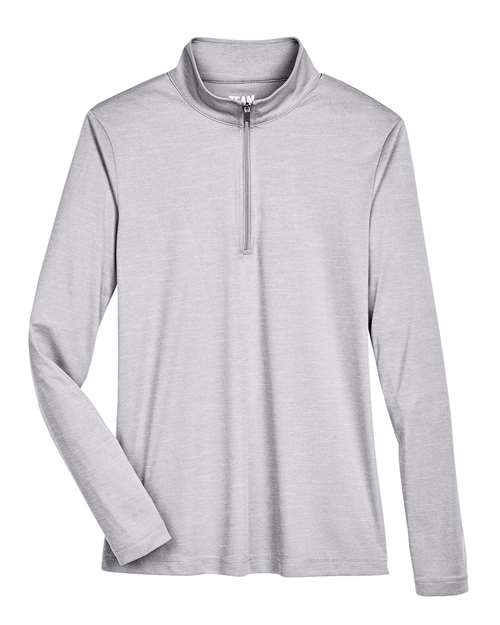 Team 365 Women's Zone Sonic Heather Performance Quarter-Zip Pullover TT31HW