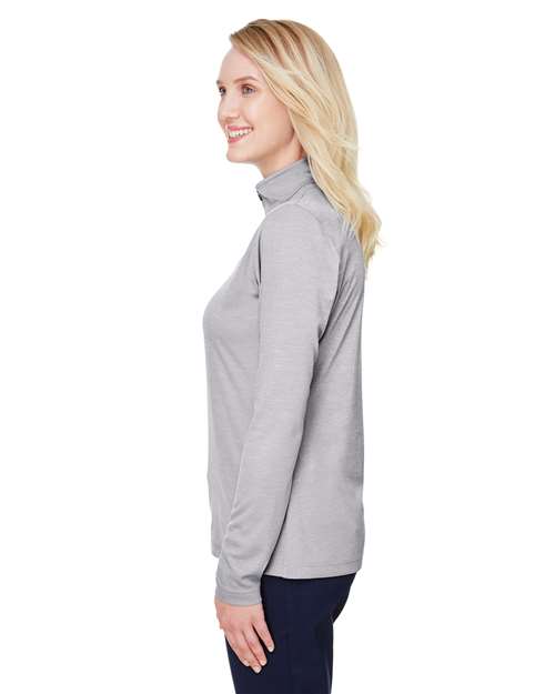 Team 365 Women's Zone Sonic Heather Performance Quarter-Zip Pullover TT31HW