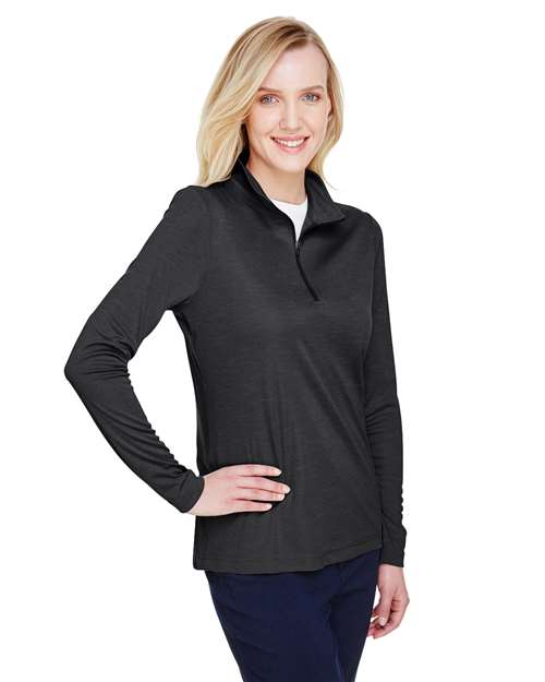 Team 365 Women's Zone Sonic Heather Performance Quarter-Zip Pullover TT31HW