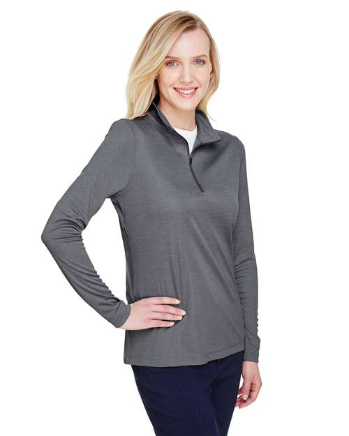 Team 365 Women's Zone Sonic Heather Performance Quarter-Zip Pullover TT31HW