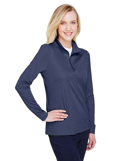 Team 365 Women's Zone Sonic Heather Performance Quarter-Zip Pullover TT31HW