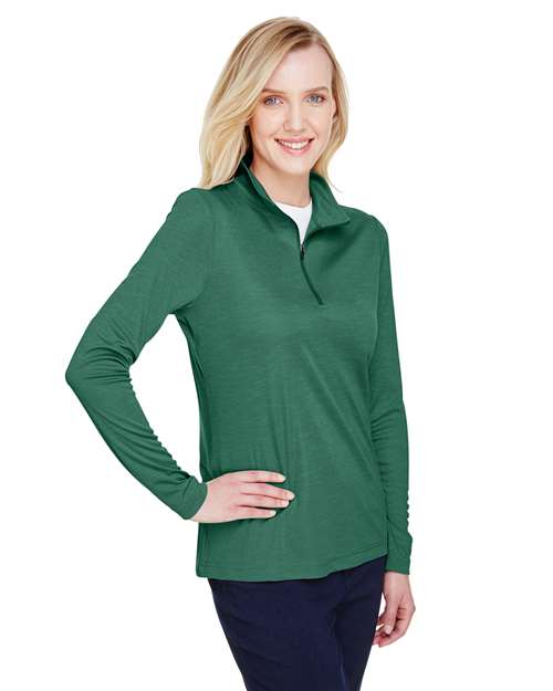 Team 365 Women's Zone Sonic Heather Performance Quarter-Zip Pullover TT31HW